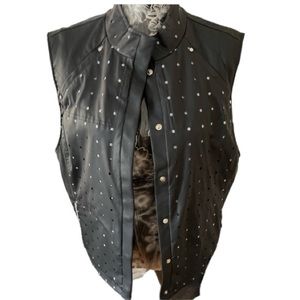 Jamie Sadock size Large black sporty vest ladies lined zip pockets